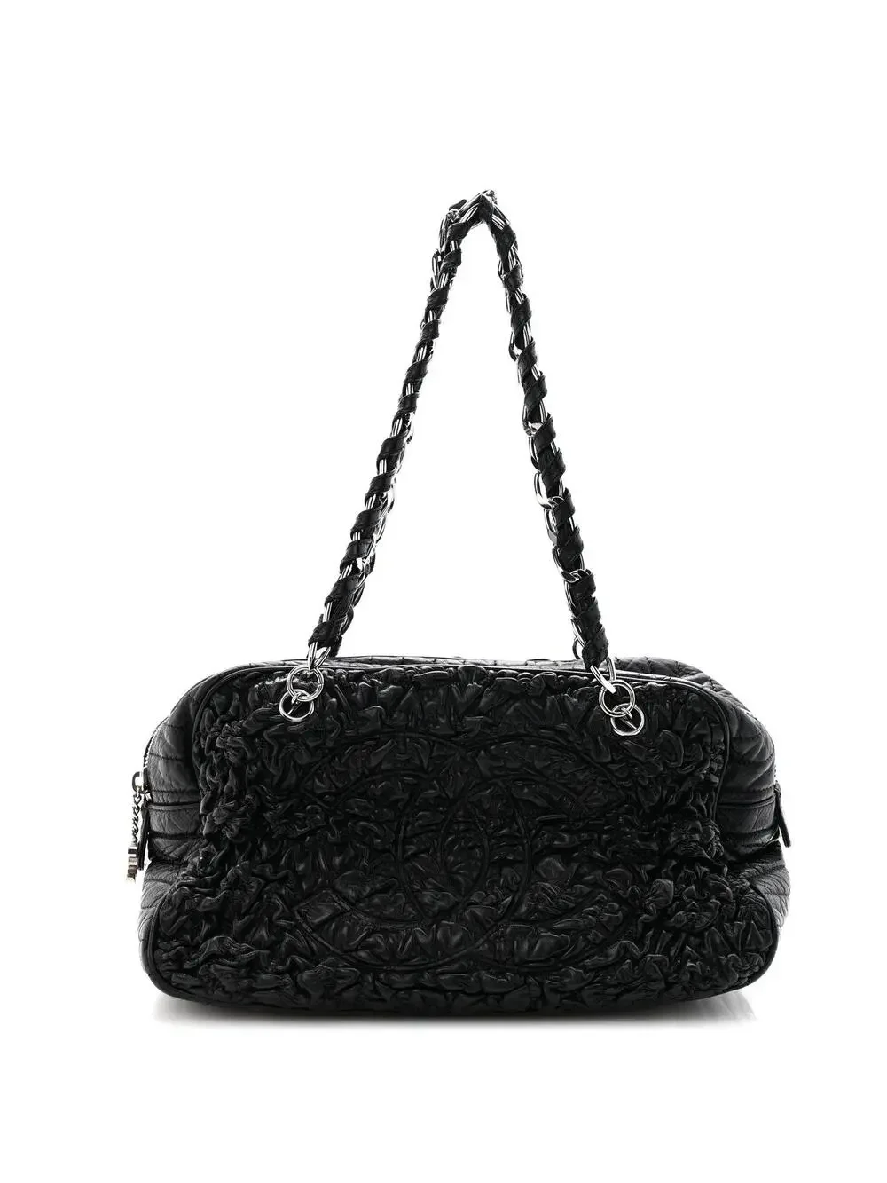Chanel Lambskin Astrakhan Bowler Black #307057C13B